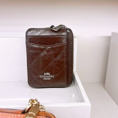 NWT Coach Zip Card Case With Quilting CEC51 | eBay