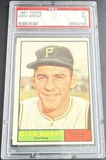 1961 Topps #1 Dick Groat PSA 5 EX Pittsburgh Pirates MVP Baseball Card