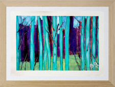 ORIGINAL - ABSTRACT EXPRESSIONISM ART - 11.7x16.5 in - LANDSCAPE OIL ON PAPER