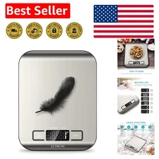 Precision Food Scale with LCD Display: 304 Stainless Steel, Tare Function, 11lb