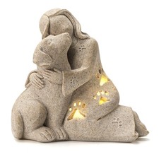 Dog Memorial Gift, Granite Sculpture, Hand-Sculpted Resin Pet Loss Sympathy G...