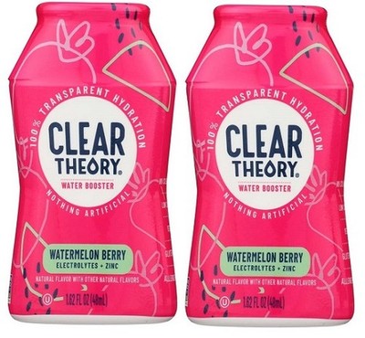 Clear Theory Liquid Water Enhancer Drink Mix Watermelon Berry 2 Pack