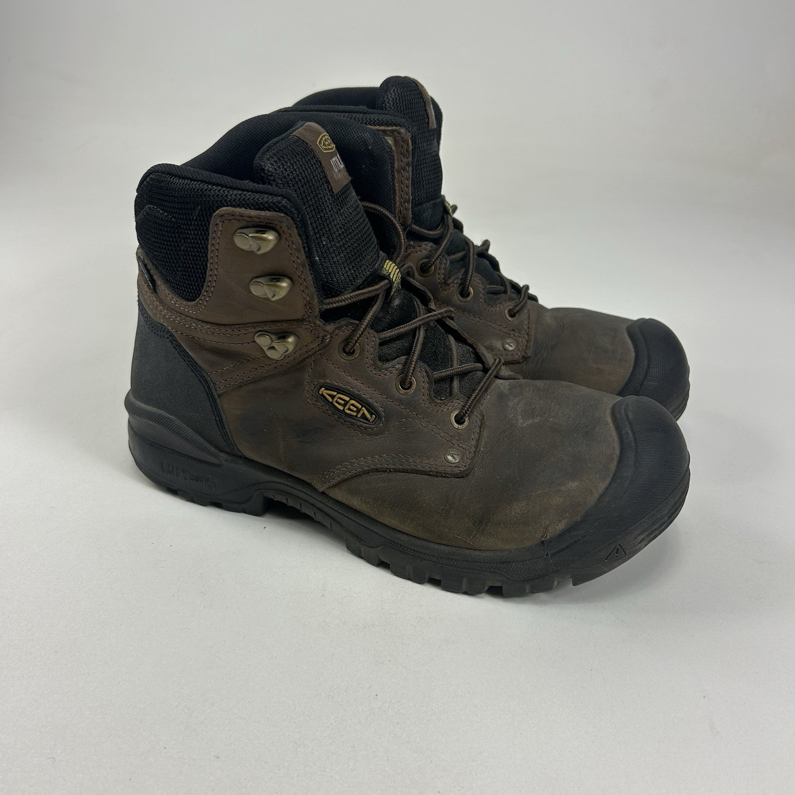 Stivali da lavoro Keen Dry impermeabili utility ASTM F2413 18 uomo taglia 10 D marrone pizzo