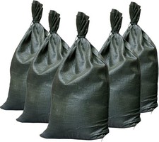 Heavy Duty Polypropylene Sand Bags with Ties for Flooding 14in X 26in 50Count