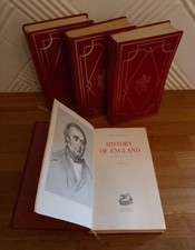 BOOK - Lord Macaulay History Of England 1-4 Heron HB Book Collection Red Decor 