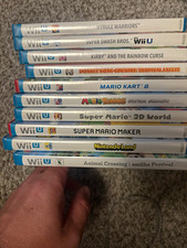Nintendo Wii U 10 Game Lot w/ Cases Mario Kart 8, Smash Bros, Hyrule Warriors