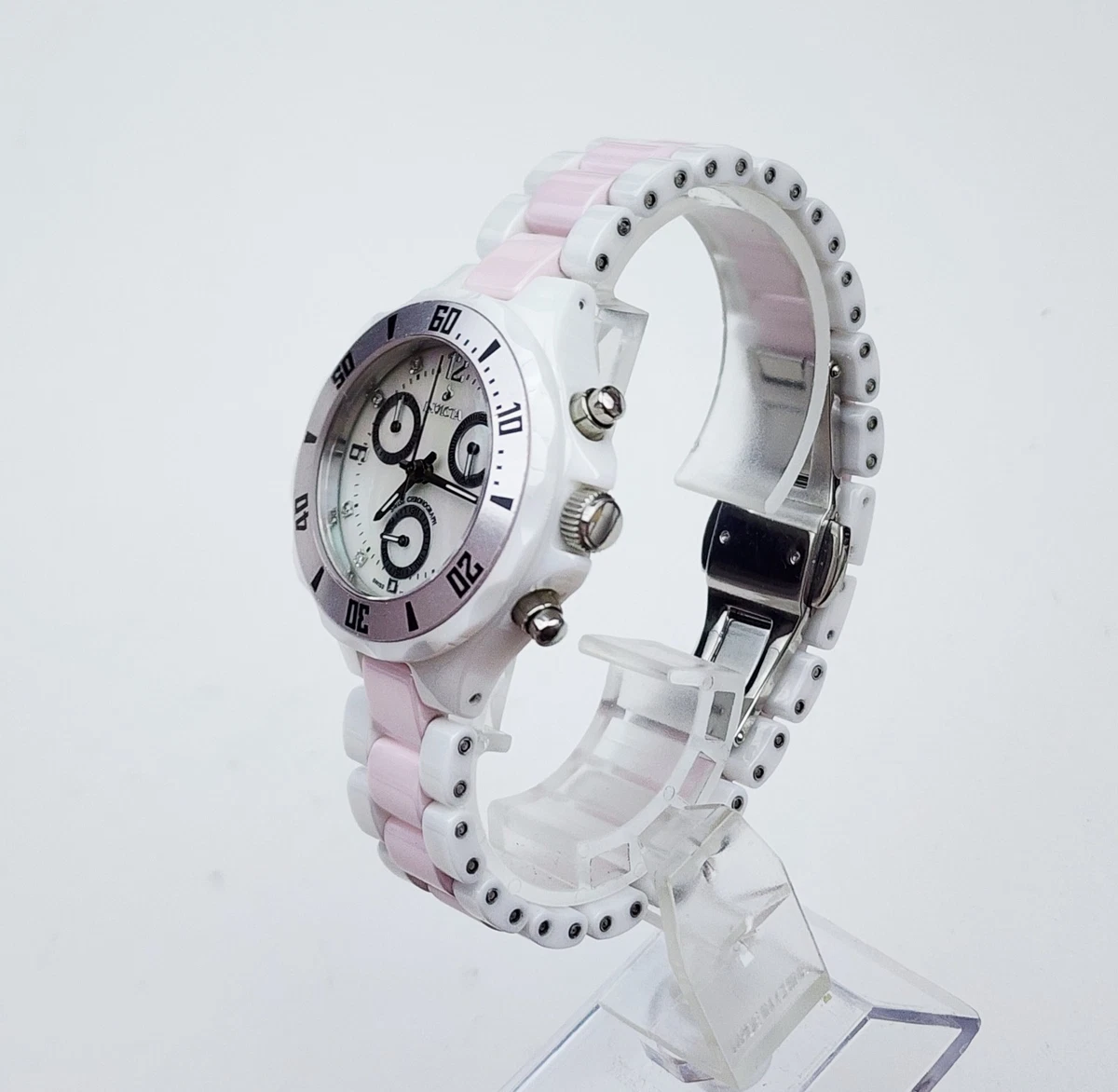 Invicta Watch Ladies White Ceramic 40mm Water Resistant Swiss Movement Small Amazon.com: Invicta Women main image 3