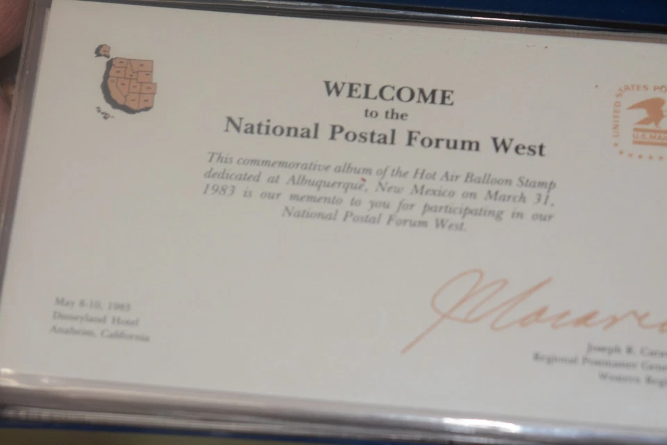 Stamps - 1983 National Postal Forum West 1983 Commemorative Folio - Image 3 of 4