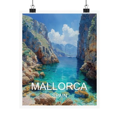 Mallorca Spain Travel Poster, Landscape Poster Art, Travel Art Poster