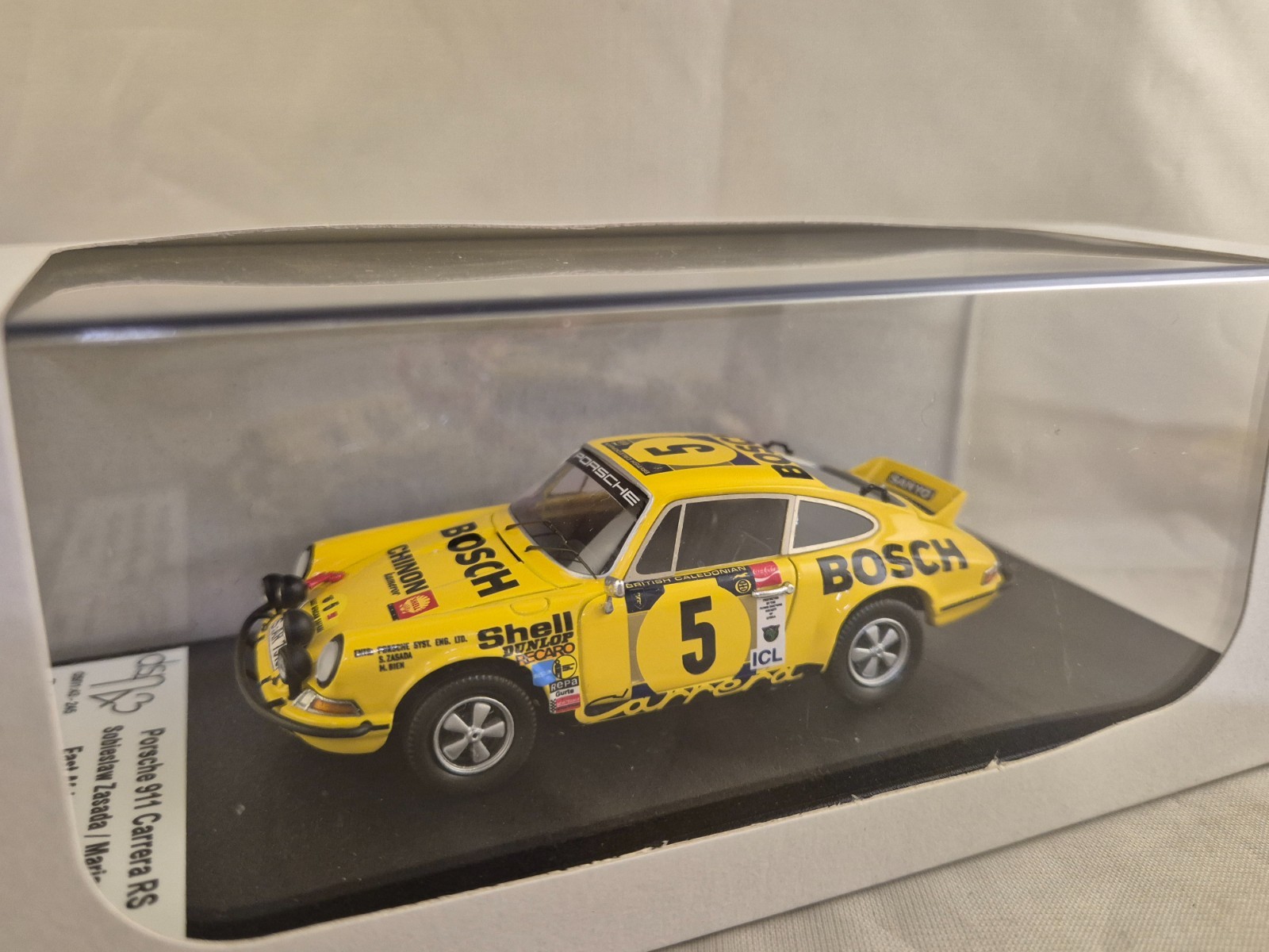 Miniature Porsche 911 Safari 1973 Trofeu de collection haut de gamme en 1/43