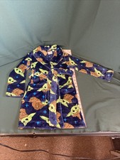 Star Wars The Mandalorian The Child Boys Childrens Plush Robe SZ 4-5 W/ Pockets