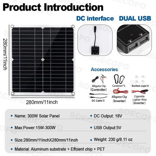 Complete 7000W Off-Grid Solar Kit 7000W Inverter 2pcs 300W Solar Panels 110V/220 - Picture 5 of 11