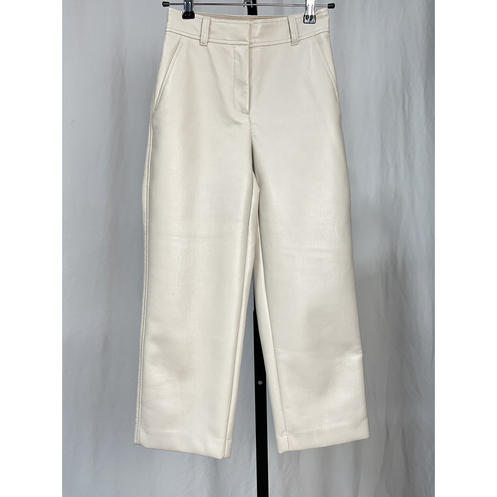 Babaton 'Command' White Polyurethane Cropped Pant… - image 2
