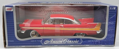 Anson Classic Collection Red 1957 Plymouth Fury Vehicle on Base 1
