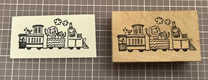 Paper Source Animal Zoo Train Rubber Stamp Birthday Party Birds Lion Monkey Pig