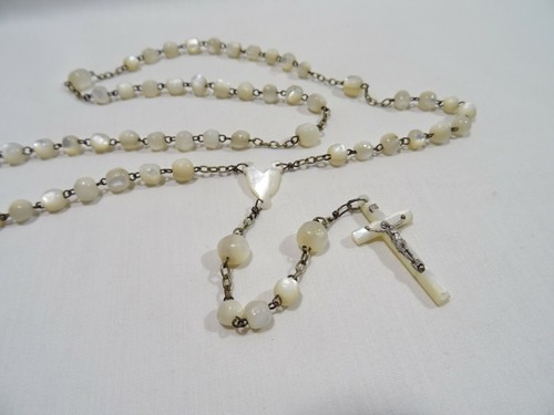 ALTER PERLENKRANZ PERLMUTT CHRISTENTUM RELIGIOUS PEARL ROSENKRANZ ROSENKRANZ - Bild 6 von 11