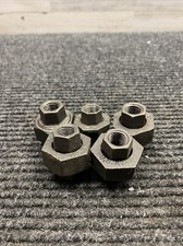 Lot of 5, 1/4" Black Malleable Union Coupling