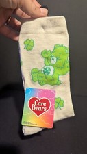 Women Size 4-10 Care Bears Lucky Clover Crew Socks 1 Pair