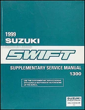 1999 Suzuki Swift Shop Manual Supplement Repair Service Book 1300 OEM Factory