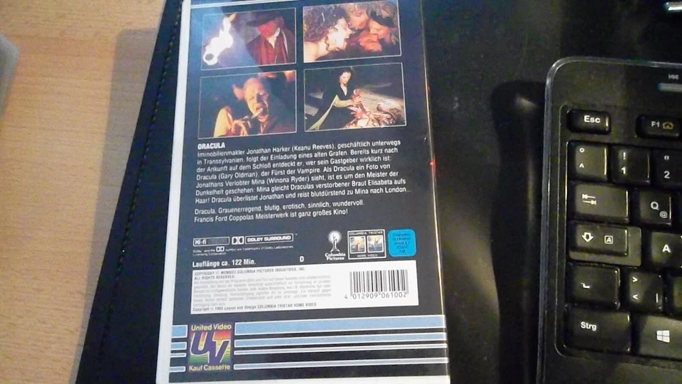 Dracula,  Horror,  Kult, Keanu Reeves,  G. Oldman,  sehr gut erh VHS-Kassette - Bild 2 von 2