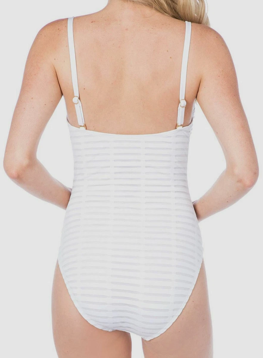 Kenneth cole white one piece best sale swimsuit