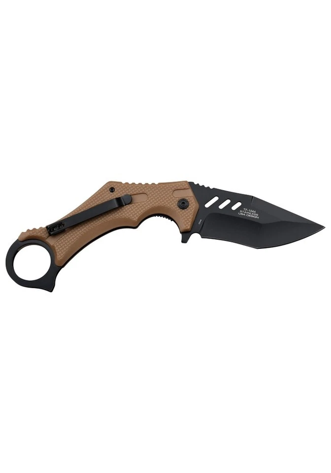 Cuchillo táctico militar camping senderismo alta calidad Tac-Force asistido por resorte Foto 2 de 3