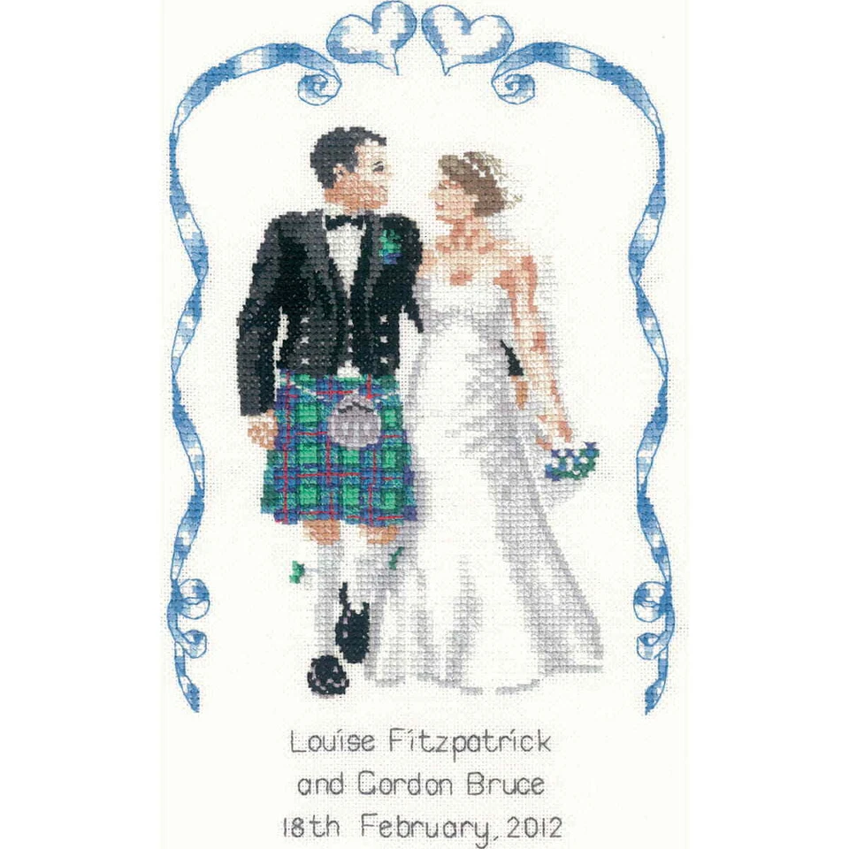 Heritage Kreuzstich Set Aida "Schottische Hochzeit (A)", Zählmuster, PUSW1030-A, - Bild 1 von 1