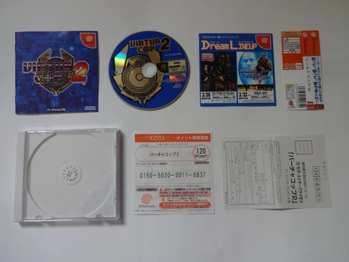 Virtua Cop 2 Sega Dreamcast 2000 DC Gun Shooter Game w/Obi Hagaki NTSC-J Japan