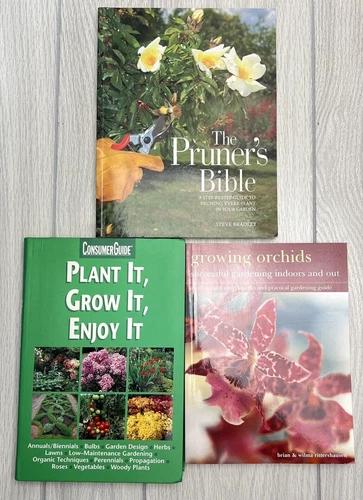 Gardening Book Bundle - Growing Orchids The Pruner's Bible Plant It Grow It