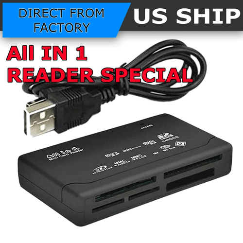 1-4 MEMORY CARD READER Mini 26-IN-1 USB 2.0 High Speed For CF xD SD MS SDHC - Picture 8 of 16