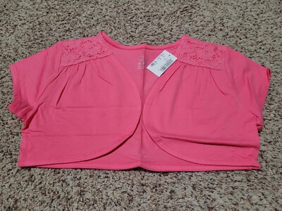NWT New with Tags Girl Pink Short Sleeves Bolero Jacket  XL 14 Children's Place