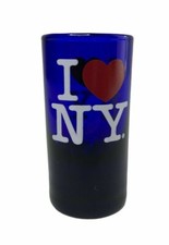 I Heart New York Shot Glass Liquor Barware Cobalt Blue White Red Heart