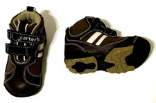 NIB TODDLER BOYS CARTER'S BROWN LEATHER BOOT SHOES SIZE 5