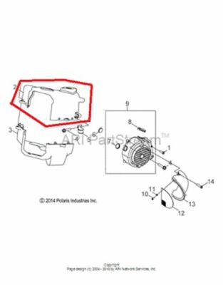 Polaris Fan Shroud Assembly Upper Genuine OEM Part 0454359 for 