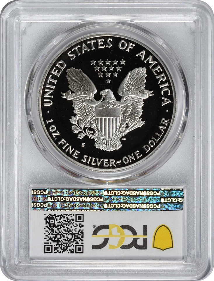 1990-S American Silver Eagle Dollar PR69DCAM PCGS Proof 69 Deep Cameo - Image 2 of 2