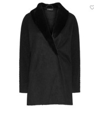 Ex Tkmaxx Habella Plus Size Faux Fur Lapel Coat Size 22 (g2.238)