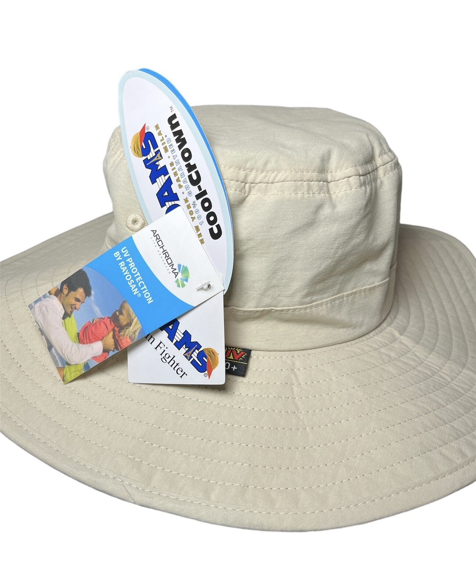 NWT Adams Sunblock 50+ UPF Bucket Wide Brim Sun Hat Cool Crown