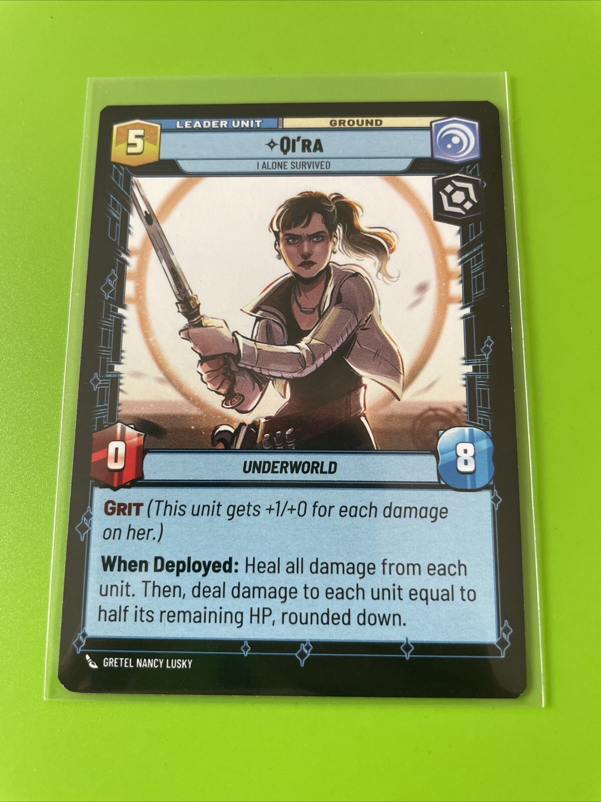 Star Wars Unlimited Shadows Of The Galaxy Leader Rare Card Qi-Ra