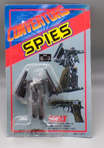 1984 vintage Select CONVERTORS Spies COLT robot SEALED transformers MOC gun robo