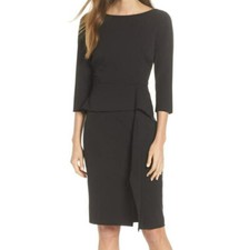 Vince Camuto 3/4 Sleeve Ruffles Sheath Dress Size: 0