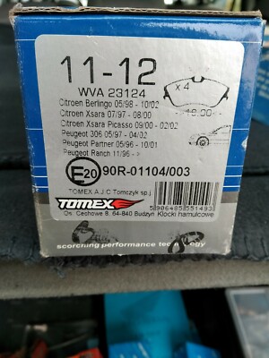 Neu TOMEX Brakes Bremsbelagsatz, Scheibenbremse TX 11-12 für CITROËN PEUGEOT