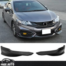 Front Bumper Lip Side Canards Fits 14-15 Honda Civic Coupe HF-P Unpainted PU