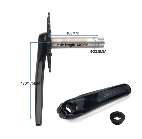 MTB Fahrrad Kurbelgarnitur 170/175mm Kurbelarm 32T/34T/36-26T Kettenblatt 11/12-fach - Bild 24 von 29