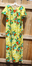Vintage 1960's Women's Made IN Hawaii Polyester Dress / MuuMuu SZ 15