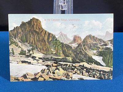 Cascade Ridge Washington Postcard Posted 1909 Seattle World's Fair Marking