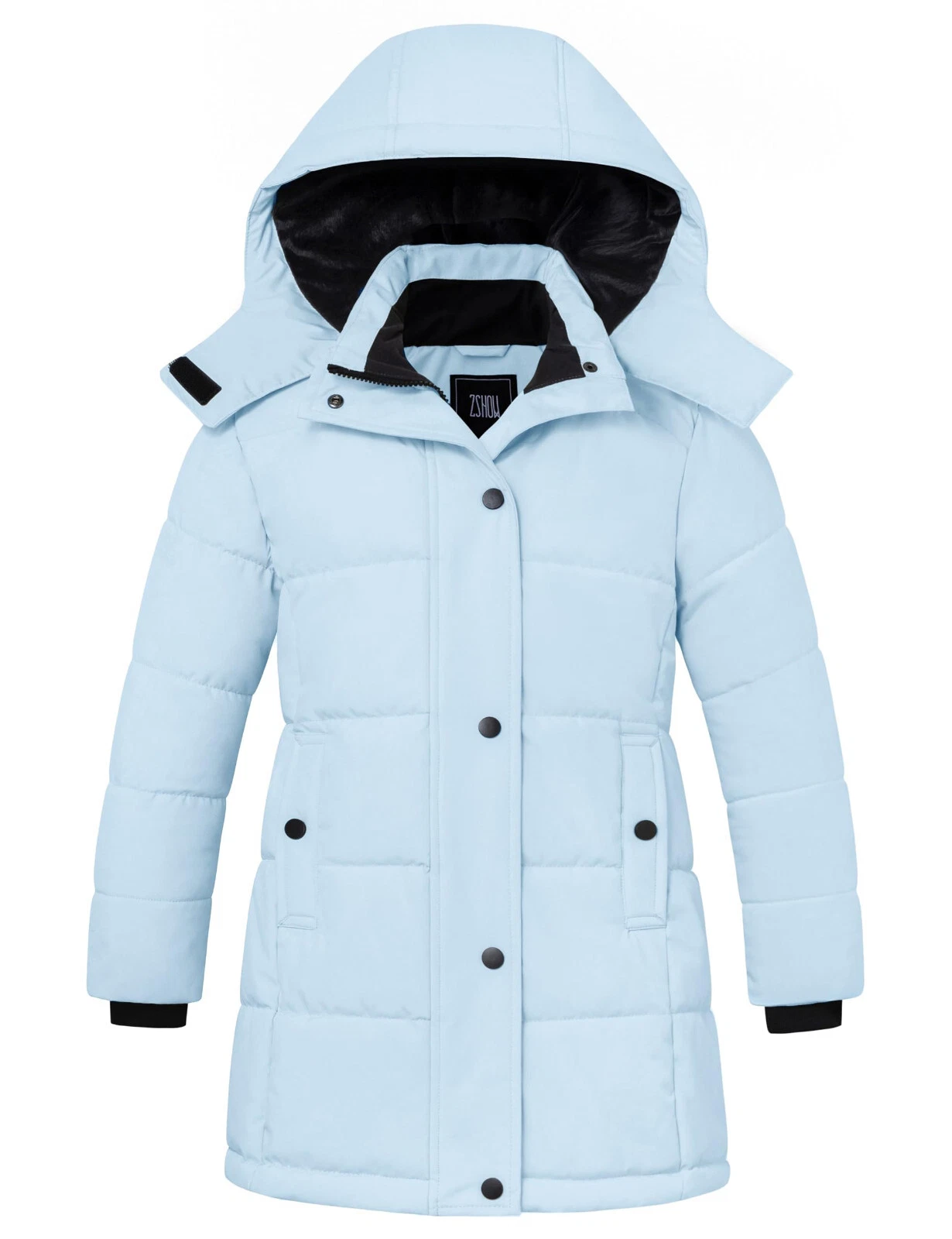 ZSHOW Girl's Winter Coats Hooded Outerwear Puffer Jacket Waterproof Long Parka