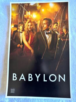 BABYLON 11''x17'' Original Promo Movie Poster MINT 2022 Brad Pitt Margo Robbie LE