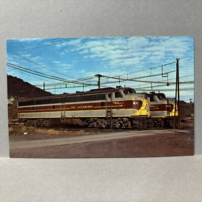 Postcard Erie Lackawanna 832 Train Pair Port Jervis NY Railroad RP399 ...