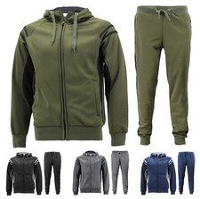 Men's Hooded Working Out Running Gym Fitness Casual Jogging Tracksuit 2 Pcs Set