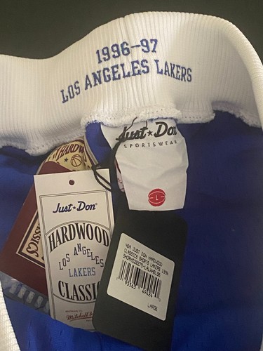 AUTHENTIC MITCHELL & NESS x JUST DON x NBA LOS ANGELES LAKERS BASKETBALL SHORTS - Picture 12 of 18